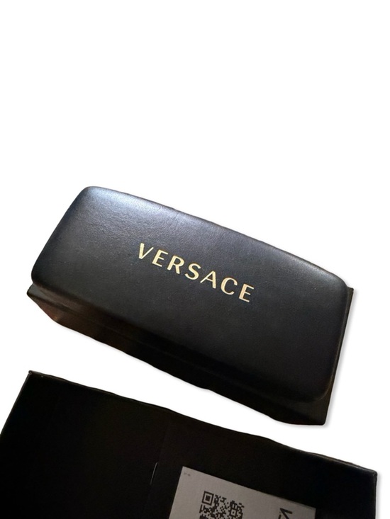 Versace Unisex Greca 61mm Navigator Sunglasses Black with Case Revolve $385 NEW main image 5
